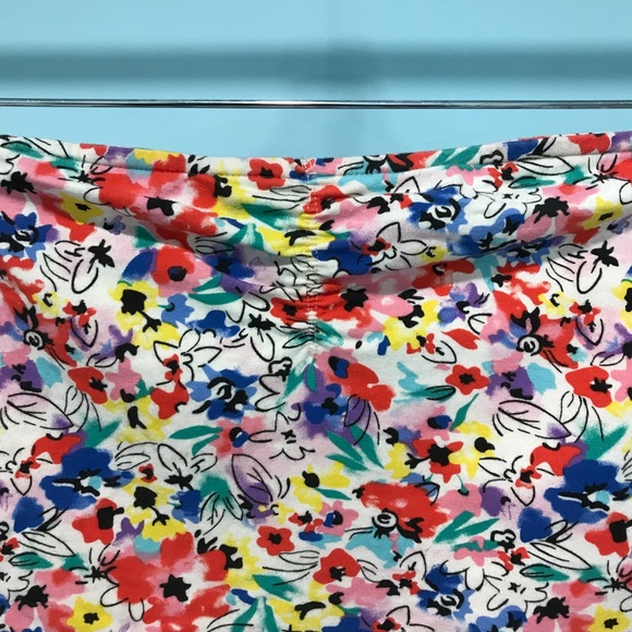 Garage Floral Long Strapless Ruched Bandeau S - Picture 3 of 6